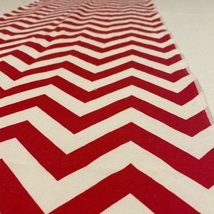 Table Runner, 18"x108" Christmas Red in Chevron